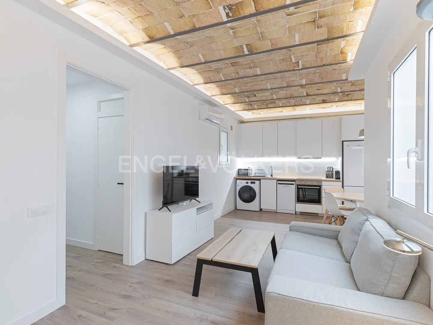 Living room of Flat for rent in Barcelona  with Air Conditioner, Heating and Furnished