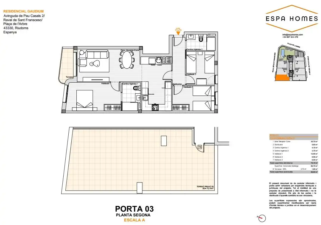 Piso en venta en PAU CASALS, Riudoms