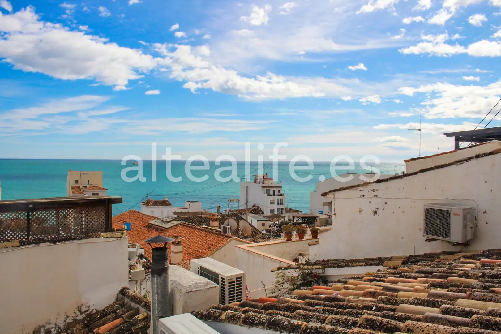 Vista exterior de Casa adosada en venta en Altea con Aire acondicionado, Parquet y Balcón