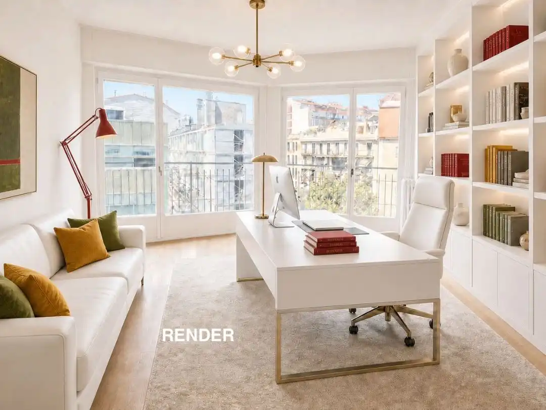 Sala de estar de Piso en venta en  Barcelona Capital con Balcón