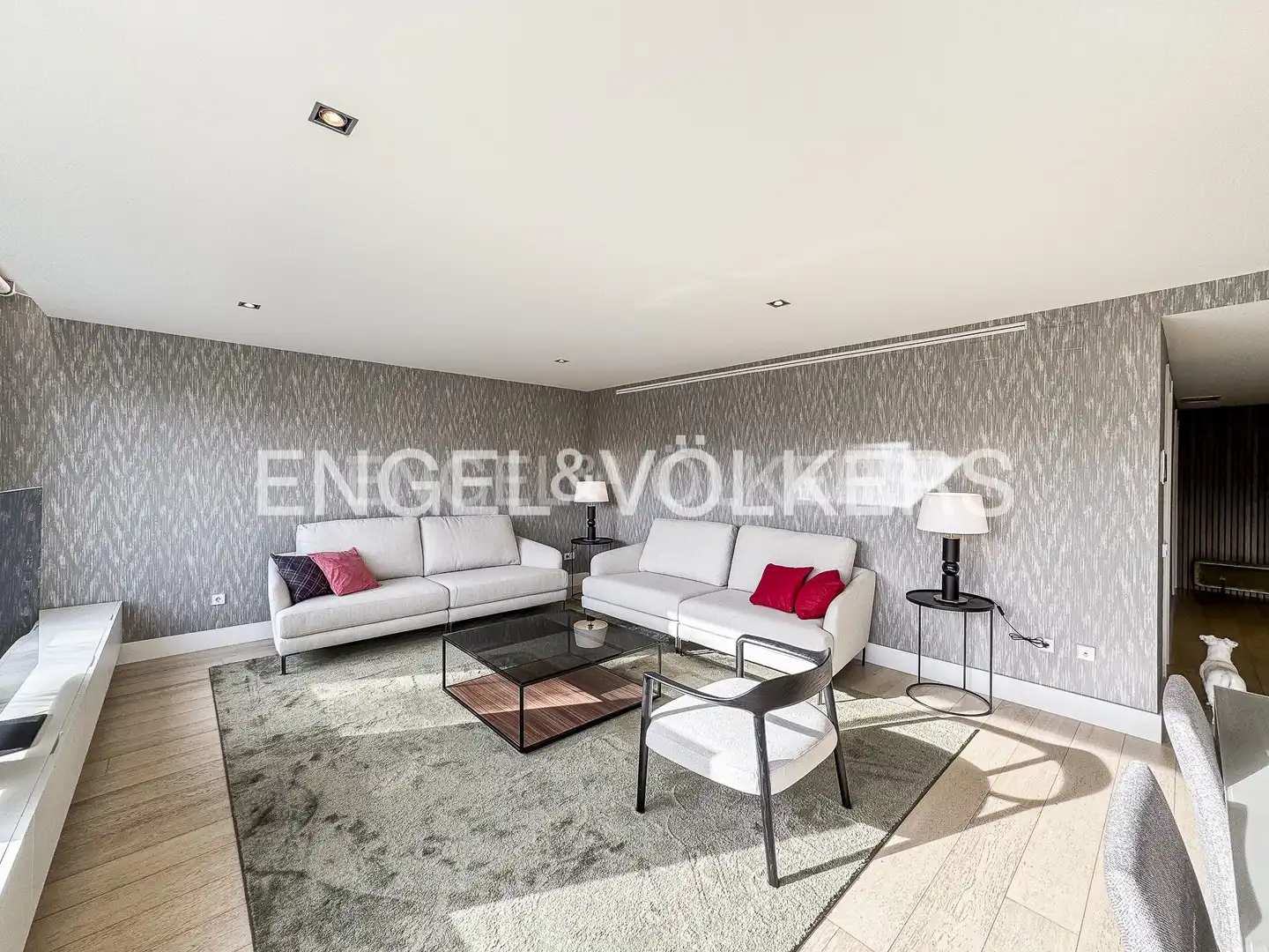 Living room of Flat for rent in Barcelona  with Air Conditioner, Heating and Parquet flooring