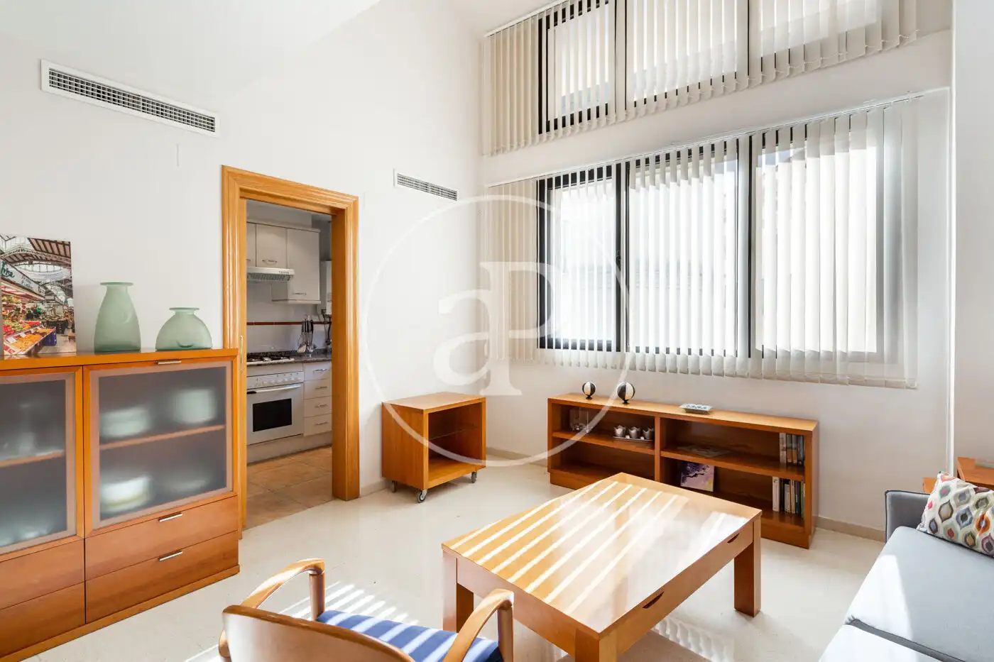 Sala de estar de Dúplex de alquiler en Valencia con Aire acondicionado, Calefacción y Amueblado