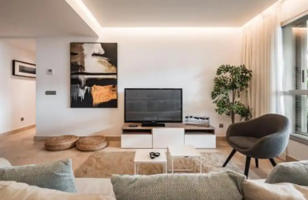 Living room of Apartments for rent in Marbella  with Air Conditioner, Terrace and Swimming Pool