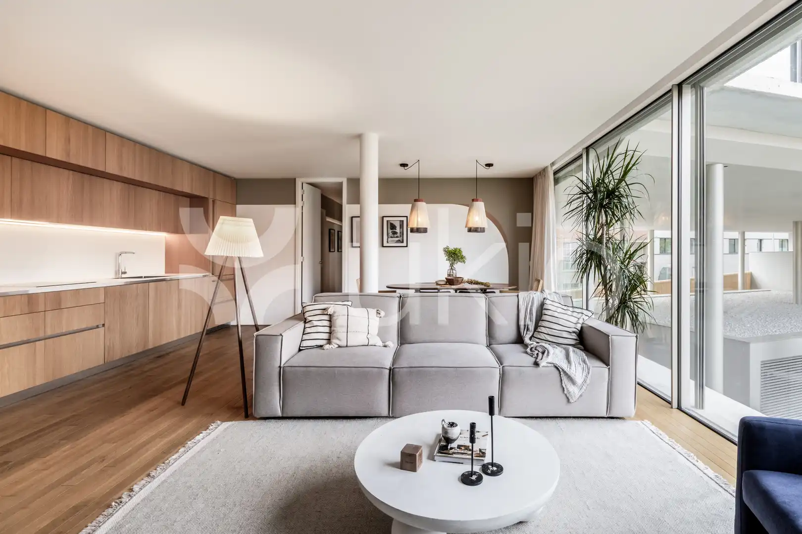 Sala de estar de Apartamento de alquiler en Madrid con Aire acondicionado, Amueblado y Horno