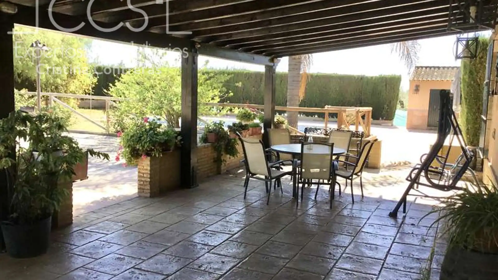 Terrace of Country homes for sale in Aznalcázar  with Air Conditioner, Private garden and Storage room