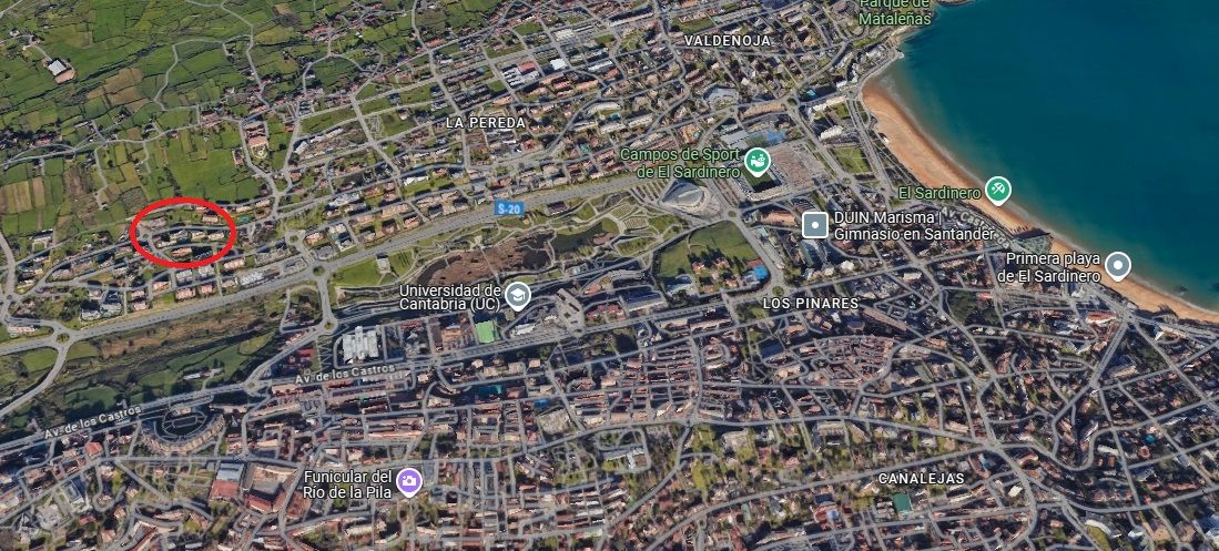 Vista exterior de Pis en venda en Santander amb Calefacció, Terrassa i Traster