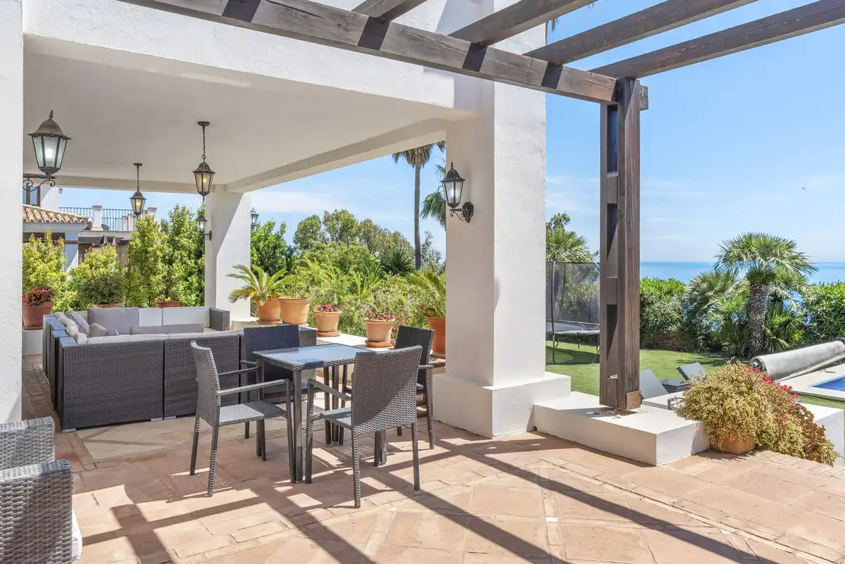 Terraza de Casa o chalet en venta en Manilva con Aire acondicionado, Jardín privado y Terraza