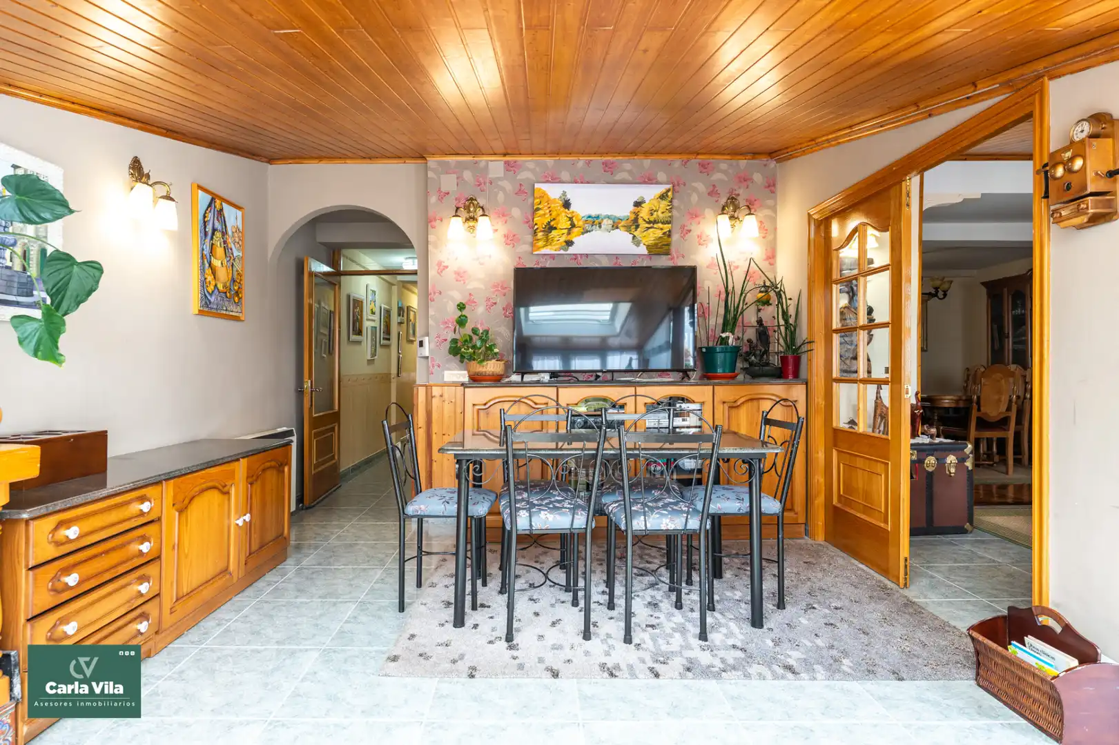 Dining room of Flat for sale in Lugo  with Heating, Parquet flooring and Furnished
