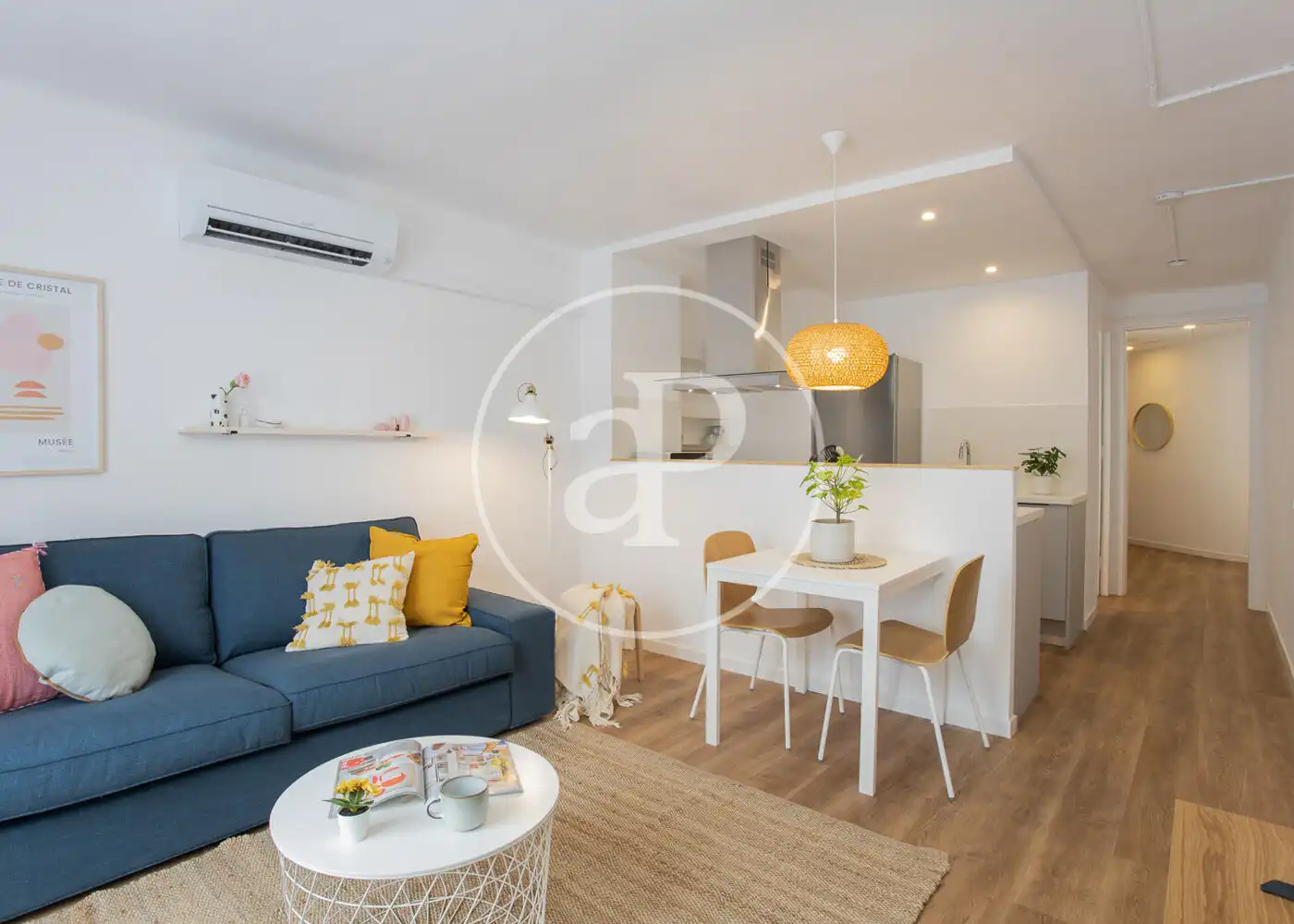Sala de estar de Piso en venta en  Barcelona Capital con Aire acondicionado, Calefacción y Amueblado