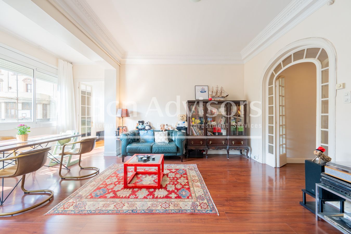 Sala de estar de Piso en venta en  Barcelona Capital con Aire acondicionado, Calefacción y Parquet