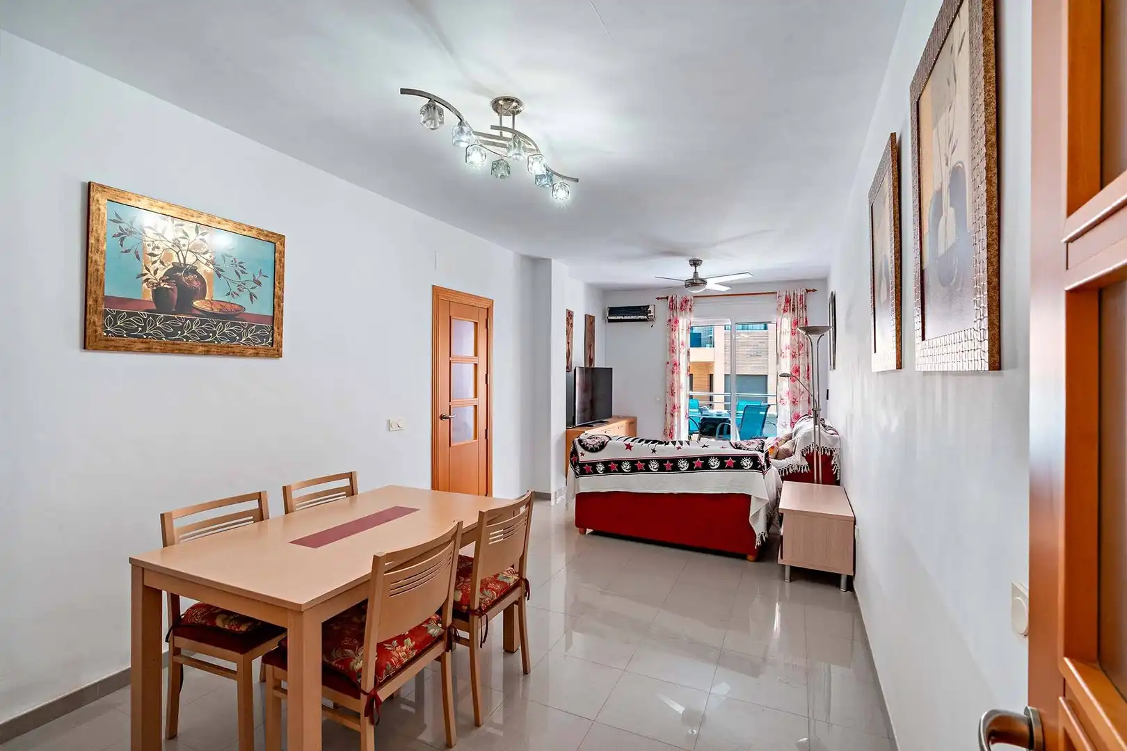 Living room of Flat for rent in Roquetas de Mar  with Air Conditioner, Heating and Private garden