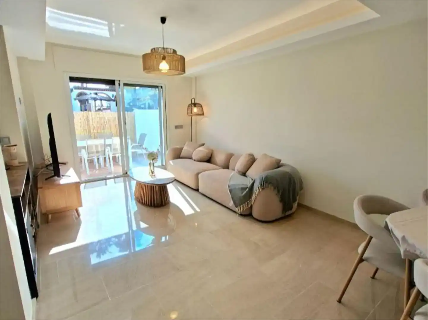 Living room of Flat for sale in Manilva  with Air Conditioner and Swimming Pool