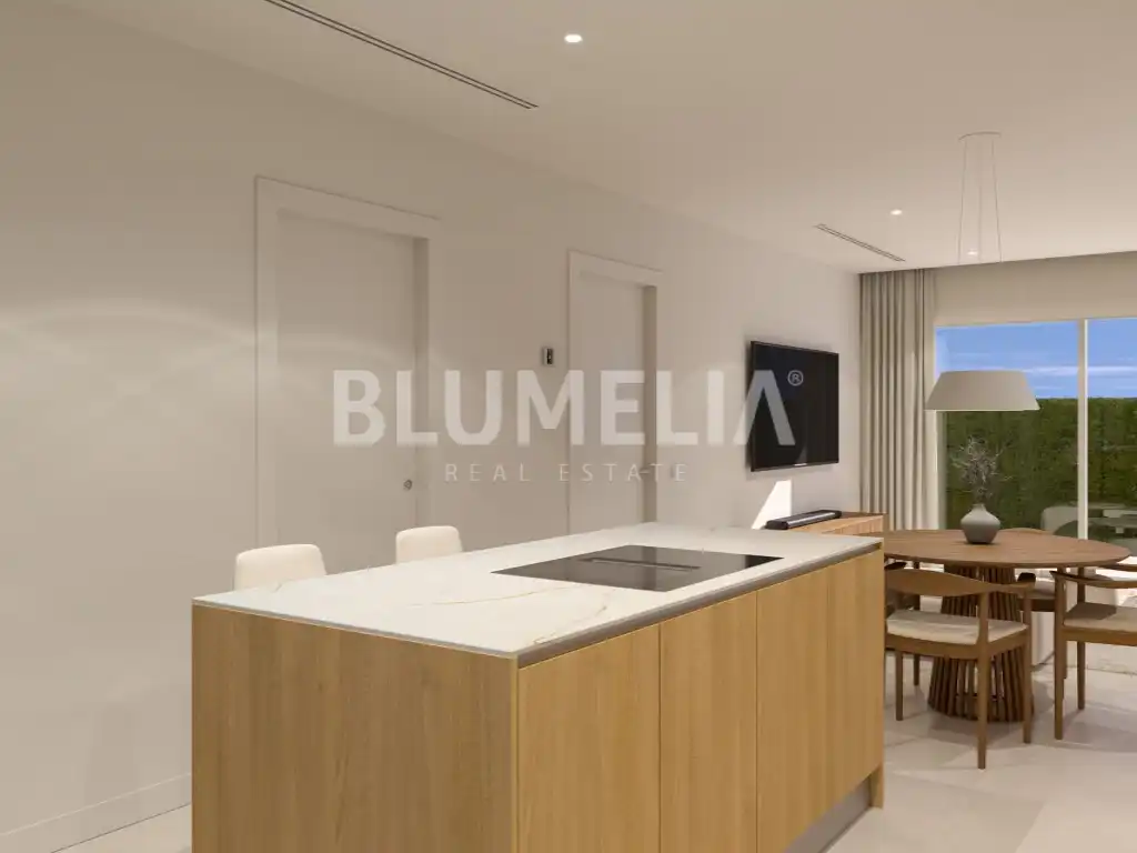 Cuina de Apartament en venda en Oliva amb Aire condicionat, Calefacció i Jardí privat