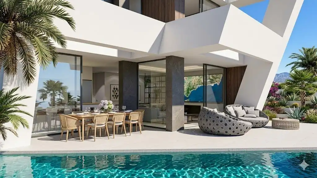 Terraza de Casa o chalet en venta en Nerja con Aire acondicionado, Calefacción y Jardín privado