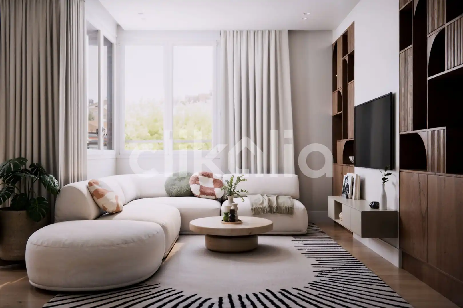 Wohnzimmer von Wohnung zum Verkauf in Madrid mit Klimaanlage, Heizung und Terrasse