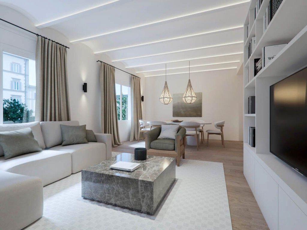 Living room of Apartment for sale in  Barcelona Capital  with Air Conditioner, Heating and Parquet flooring