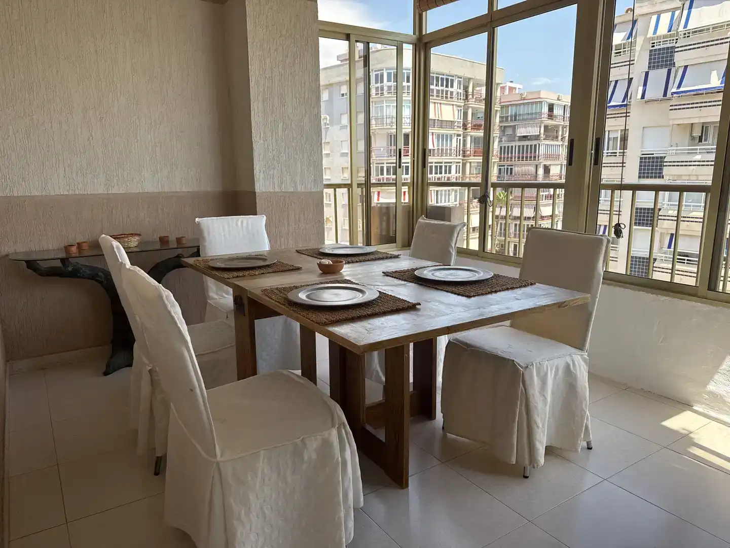 Esszimmer von Wohnungen zur Miete in Benicasim / Benicàssim mit Klimaanlage, Schwimmbad und Balkon
