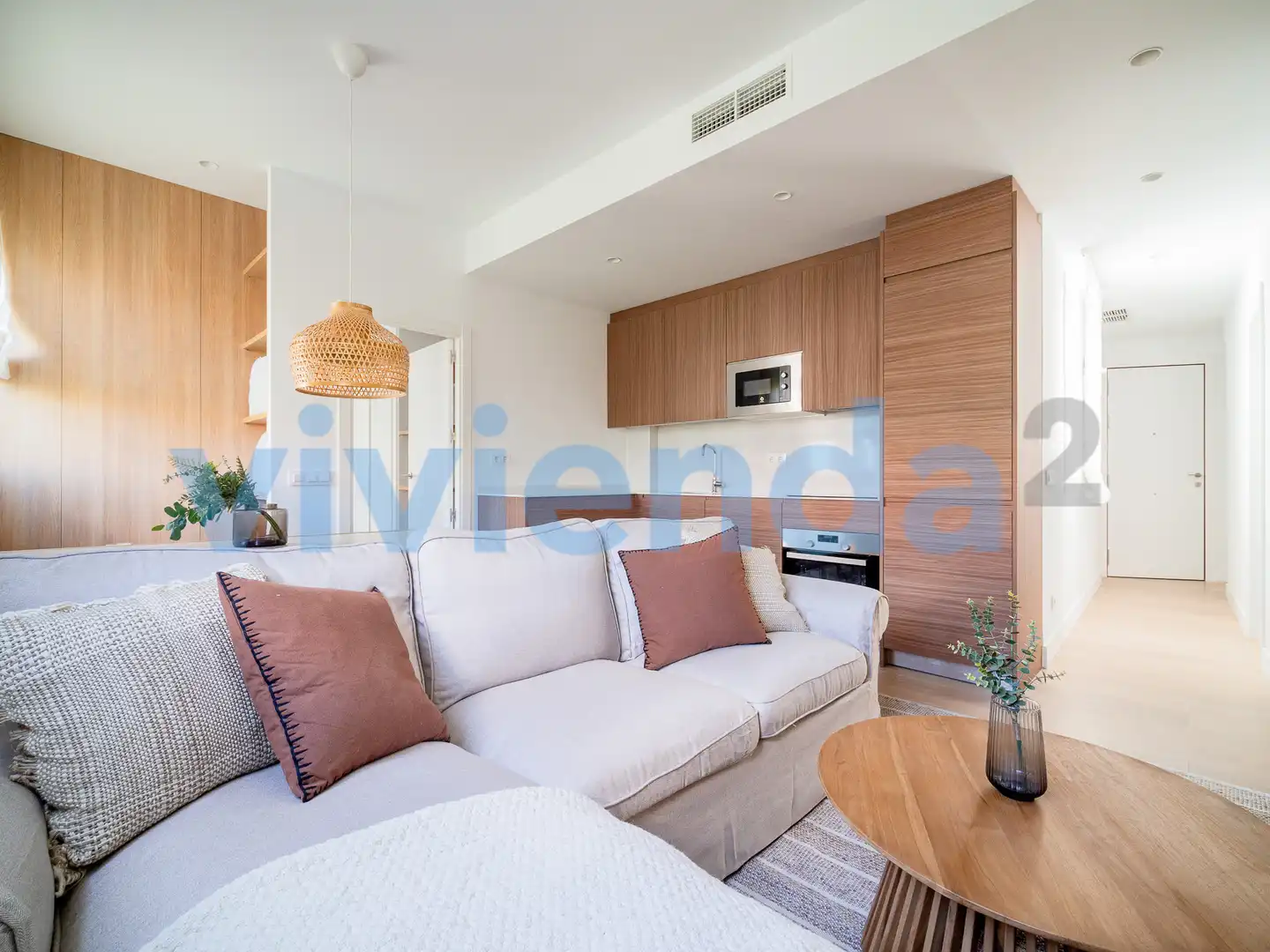 Sala de estar de Piso de alquiler en Madrid con Aire acondicionado y Balcón