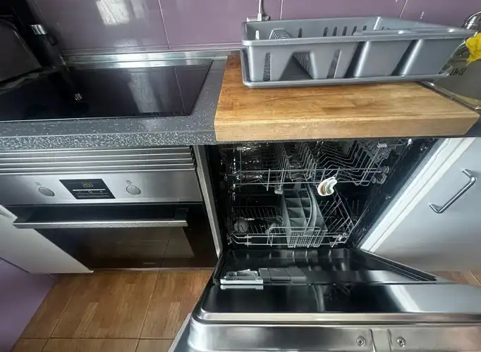 Kitchen of Flat for sale in Gijón   with Heating, Private garden and Furnished
