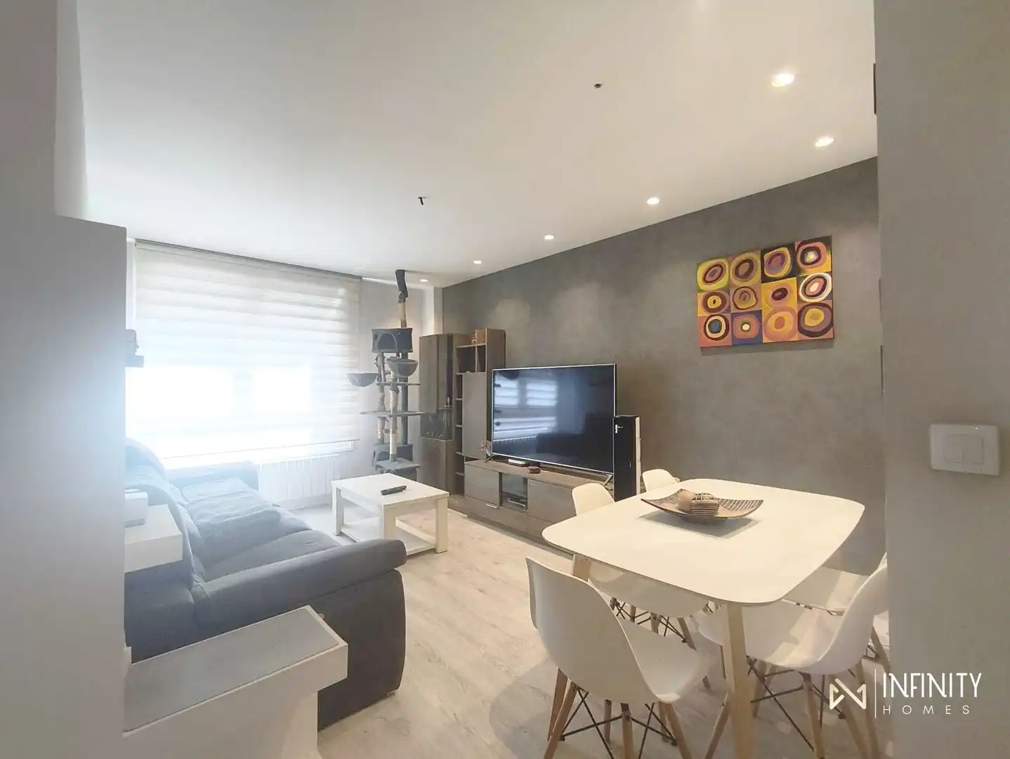 Wohnzimmer von Wohnung zur Miete in Bilbao  mit Heizung, Terrasse und Balkon