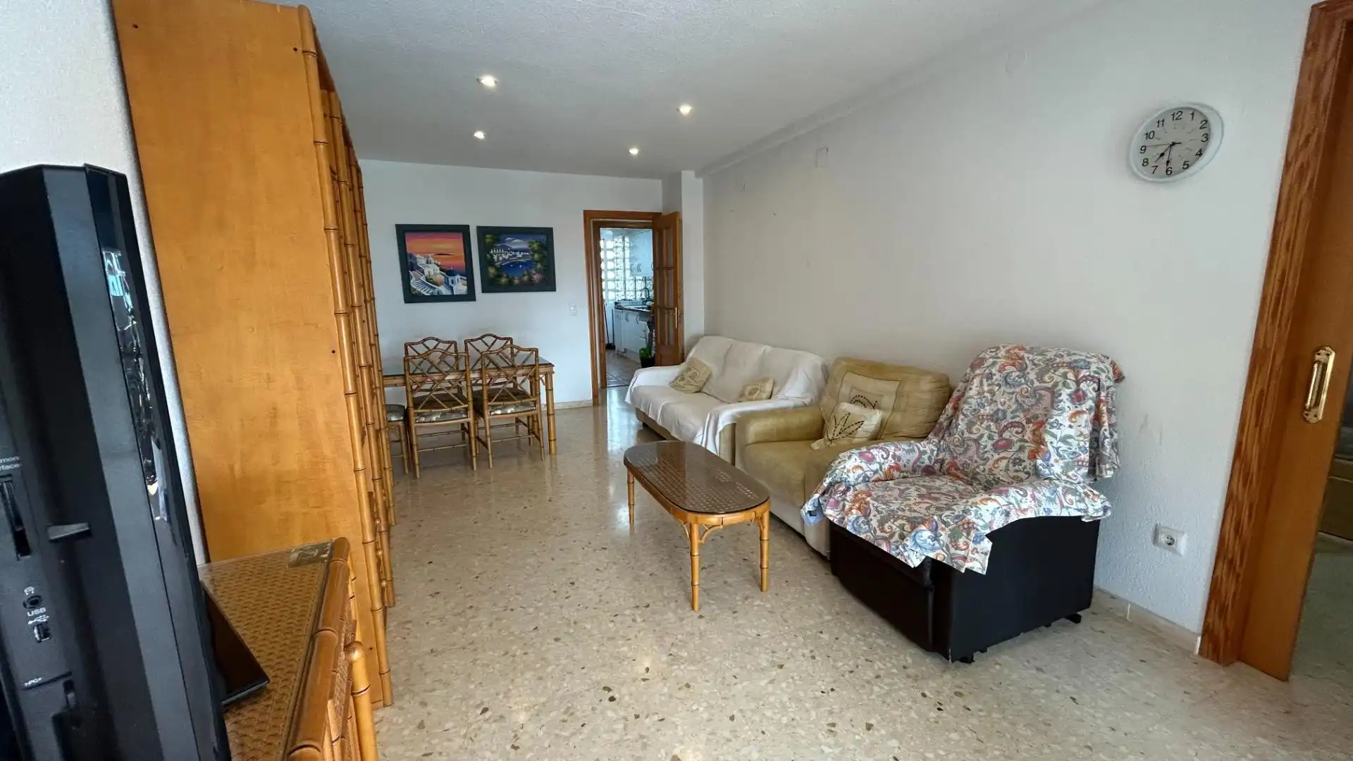 Sala de estar de Apartamento en venta en Cullera con Terraza, Amueblado y Balcón