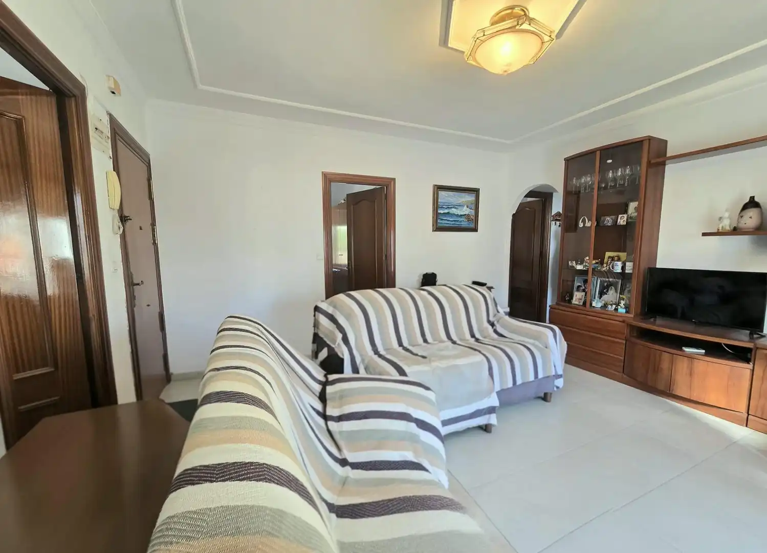 Living room of Flat for sale in Málaga  with Terrace, Storage room and Furnished