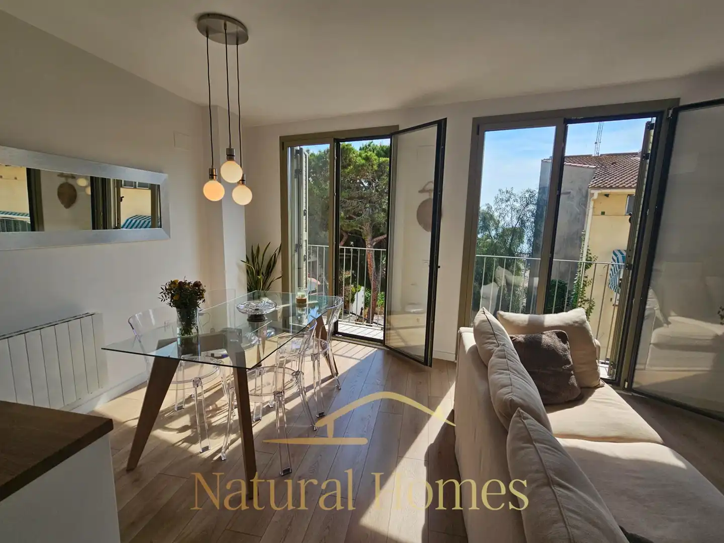 Balcony of Duplexes for rent in Caldes d'Estrac  with Air Conditioner, Terrace and Furnished
