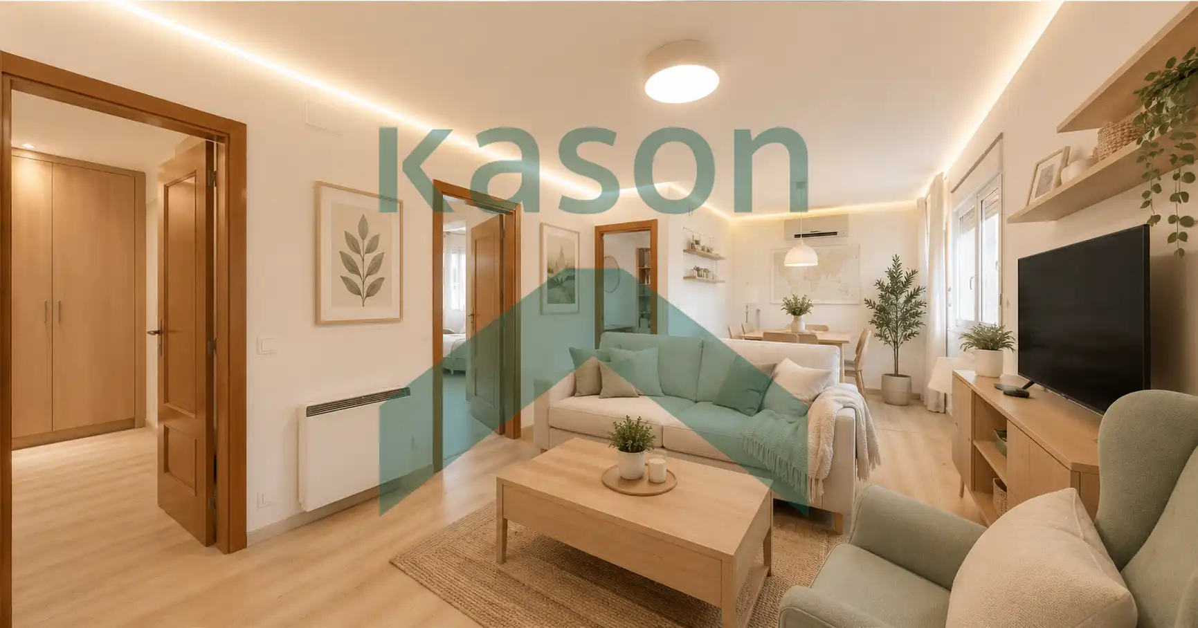 Living room of Flat for sale in Madrid  with Air Conditioner and Heating