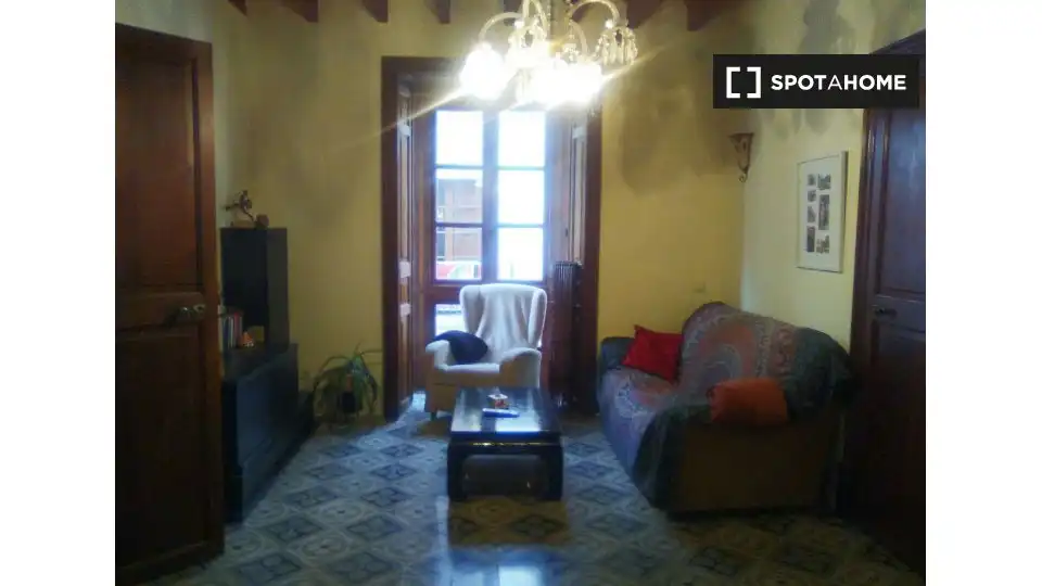 Living room of Flat for share in  Palma de Mallorca  with Air Conditioner, Heating and Furnished