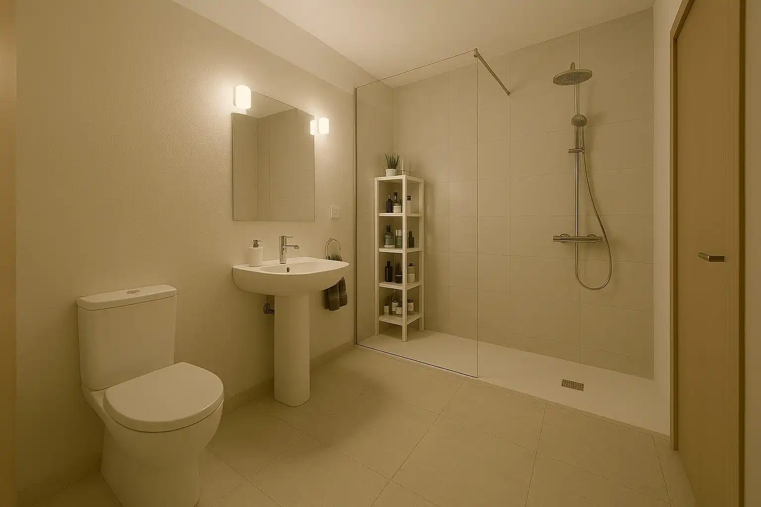 Badezimmer von Einfamilien-Reihenhaus zum Verkauf in Sentmenat