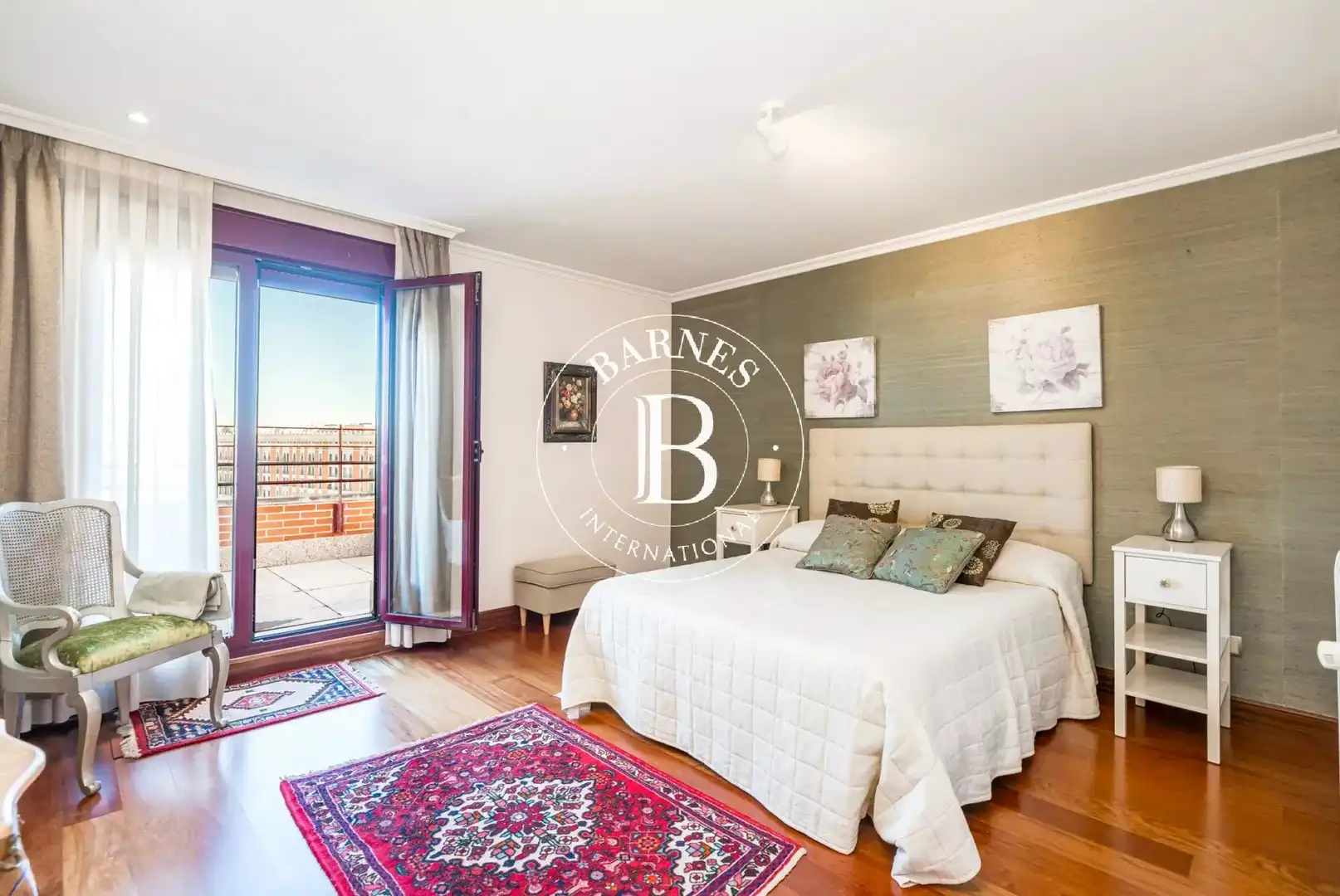 Schlafzimmer von Wohnung zur Miete in Madrid mit Klimaanlage, Heizung und Terrasse