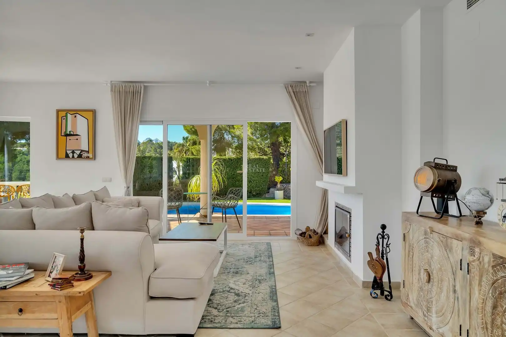 Sala de estar de Casa o chalet en venta en Altea con Aire acondicionado, Calefacción y Terraza