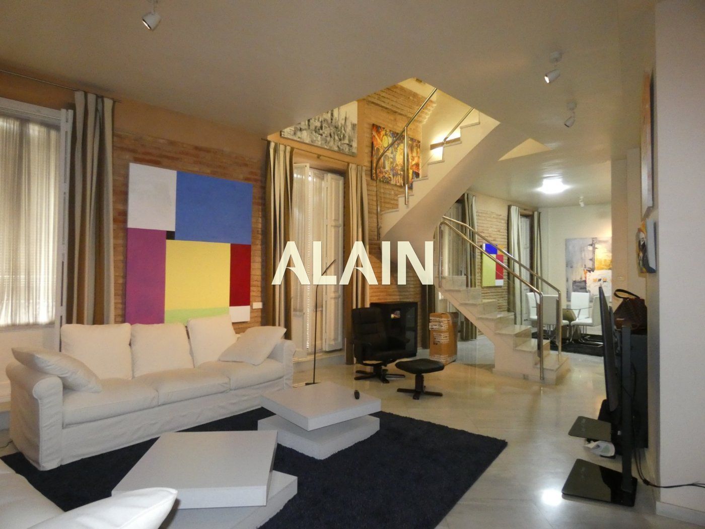 Sala d'estar de Àtic en venda en  Valencia Capital amb Aire condicionat, Calefacció i Terrassa