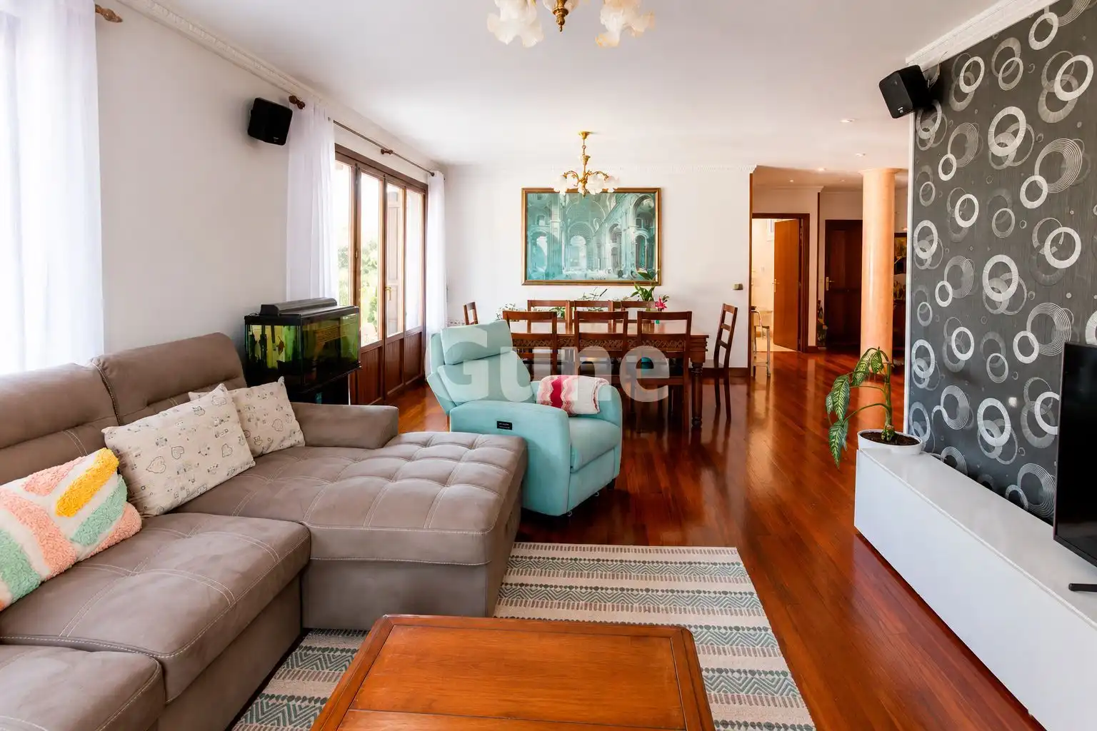 Sala de estar de Casa adosada en venta en Orendain con Calefacción, Terraza y Trastero