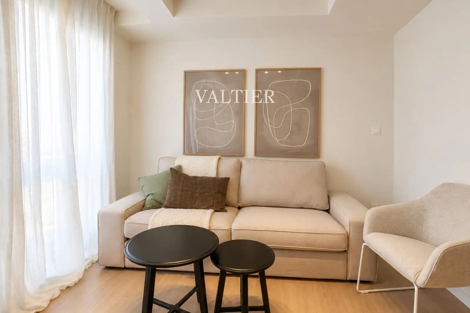 Wohnzimmer von Wohnung zur Miete in Madrid mit Klimaanlage, Heizung und Möbliert