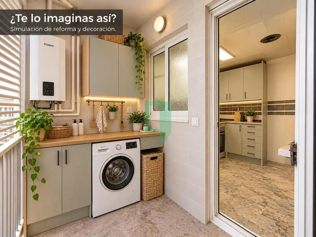 Kitchen of Flat for sale in Badalona  with Air Conditioner and Balcony