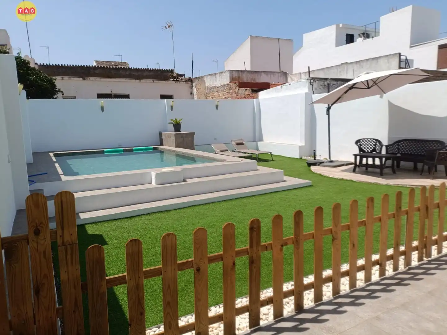 Swimming pool of Houses for sale in Lepe  with Air Conditioner, Private garden and Swimming Pool