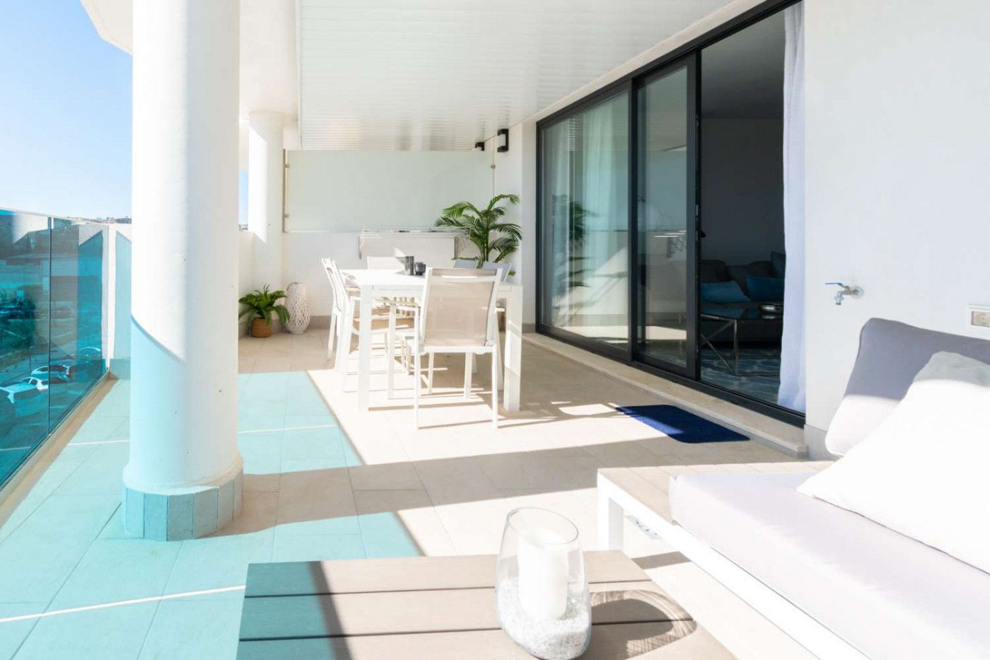Terrace of Flat to rent in Mijas  with Air Conditioner, Heating and Terrace