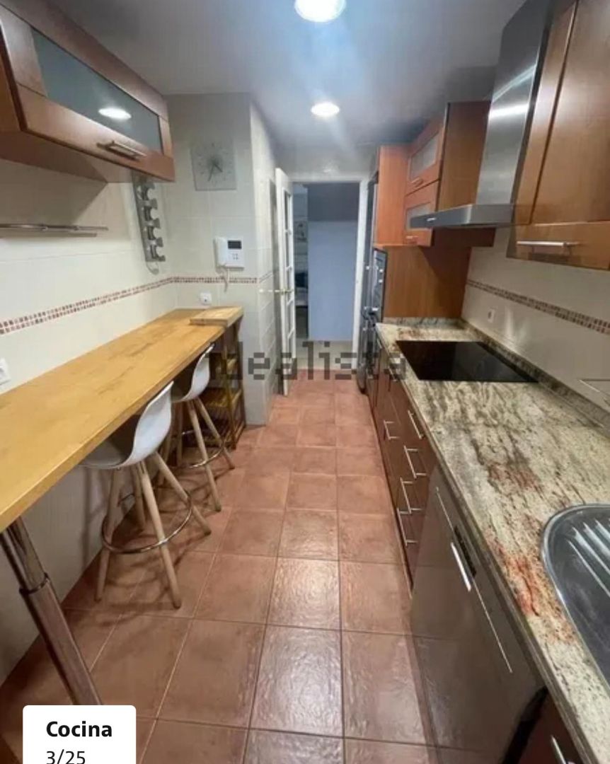 Kitchen of Flat for sale in Málaga Capital  with Air Conditioner, Private garden and Terrace