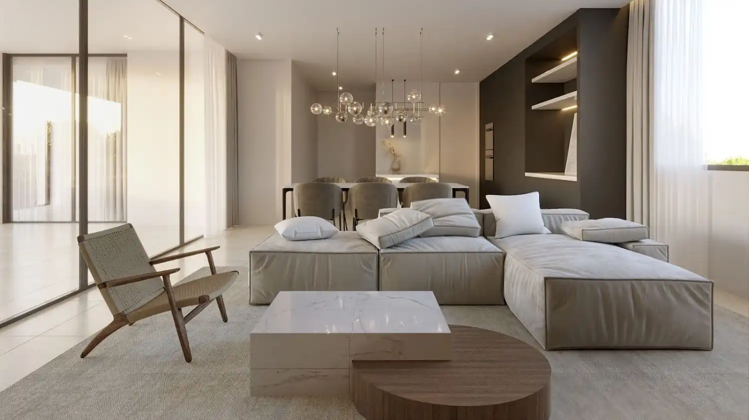 Sala de estar de Piso en venta en La Nucia con Terraza