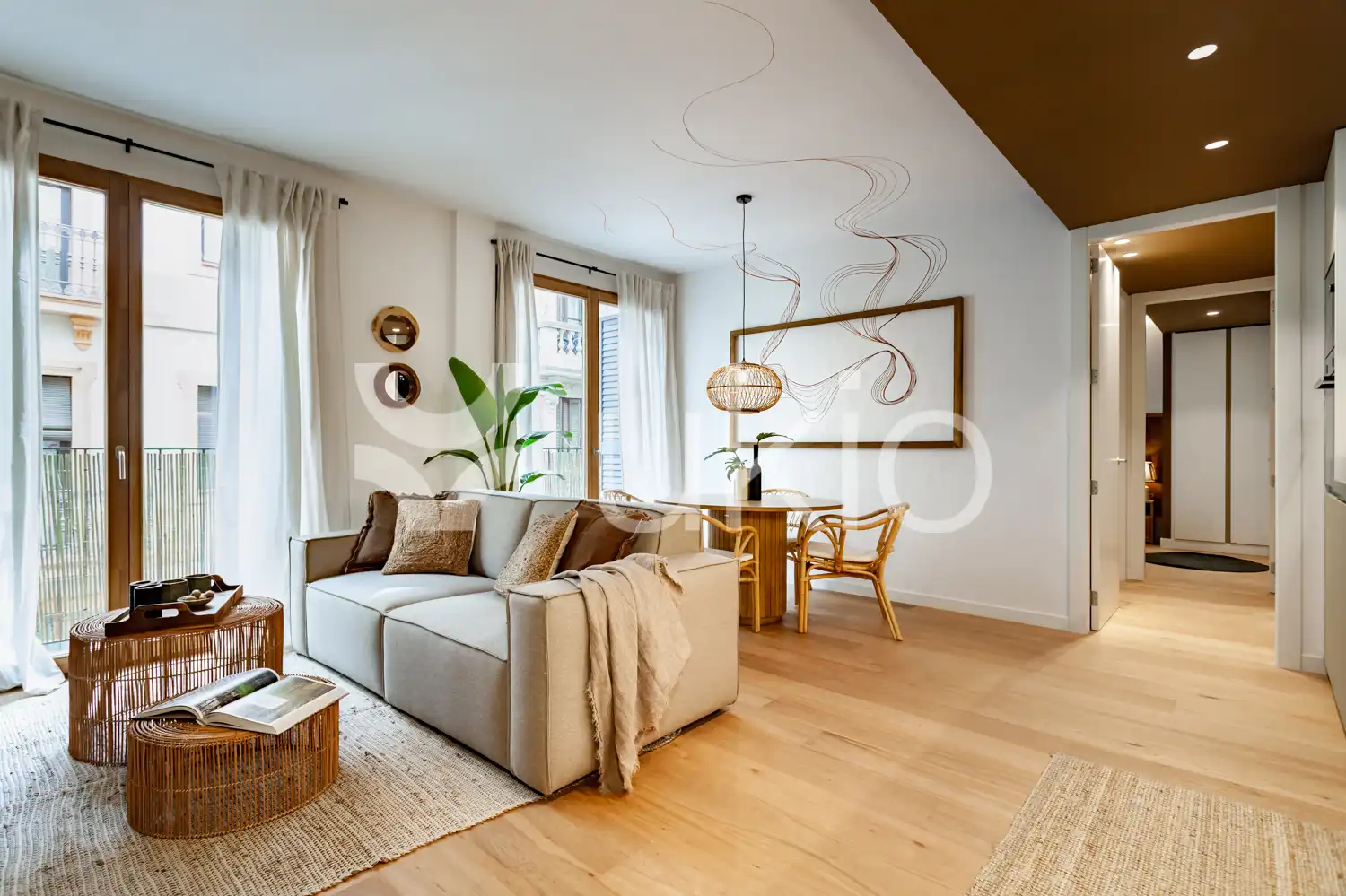 Sala d'estar de Apartament de lloguer en Barcelona amb Aire condicionat, Calefacció i Moblat