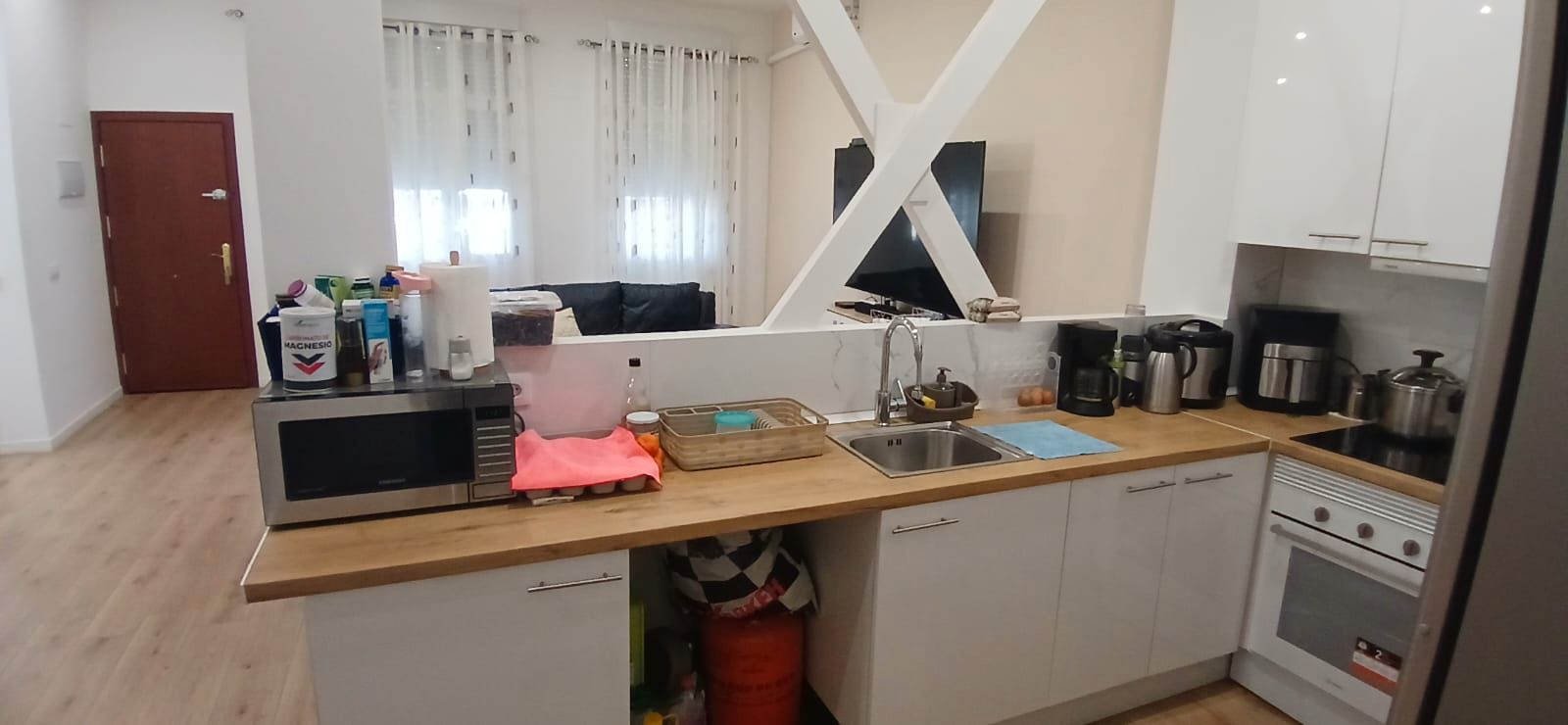 Kitchen of Flat for sale in  Madrid Capital  with Heating, Oven and Internet