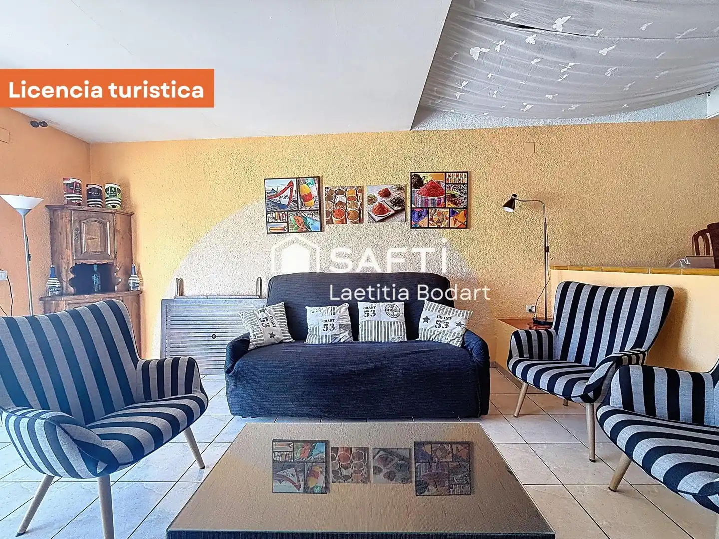 Sala de estar de Casa adosada en venta en Empuriabrava con Aire acondicionado, Calefacción y Terraza