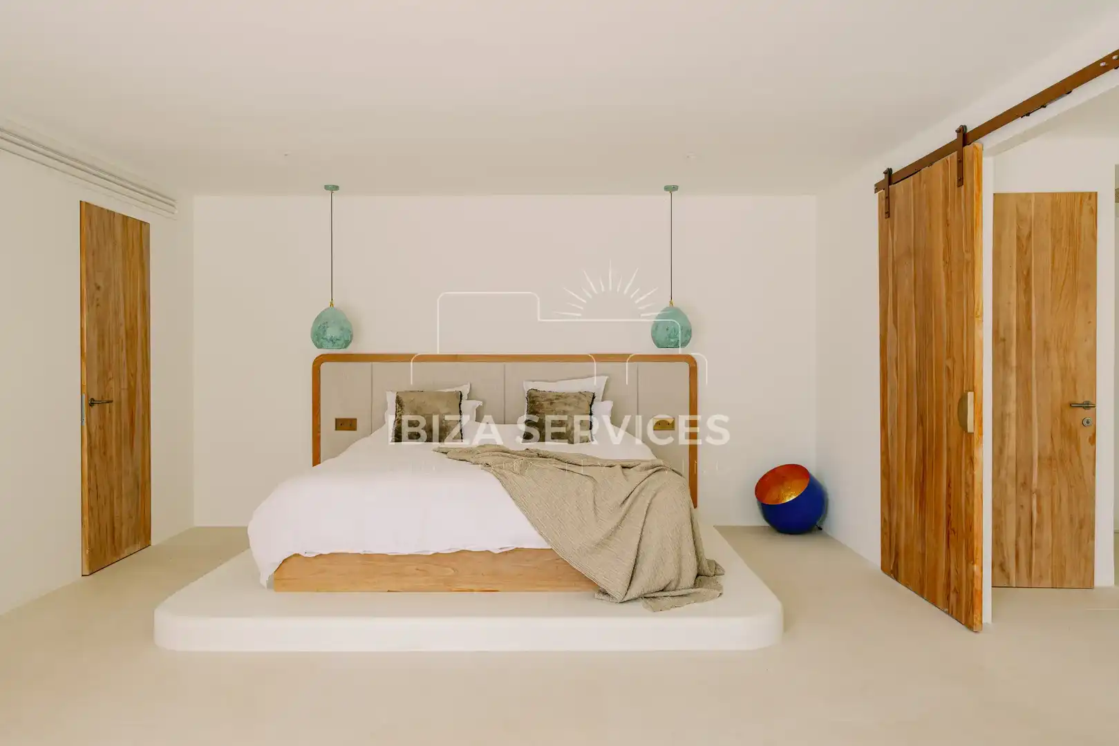 Schlafzimmer von Haus oder Chalet zum Verkauf in Santa Eulària des Riu mit Klimaanlage und Schwimmbad