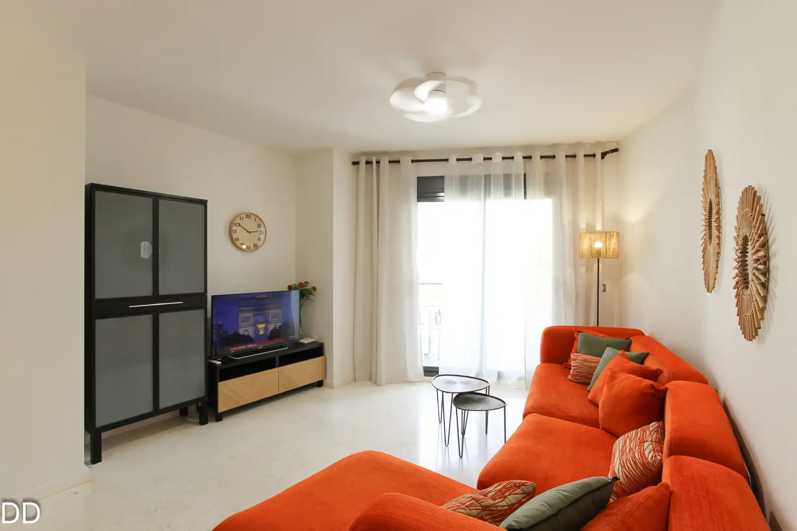 Sala de estar de Apartamento de alquiler en Dénia con Aire acondicionado, Terraza y Amueblado