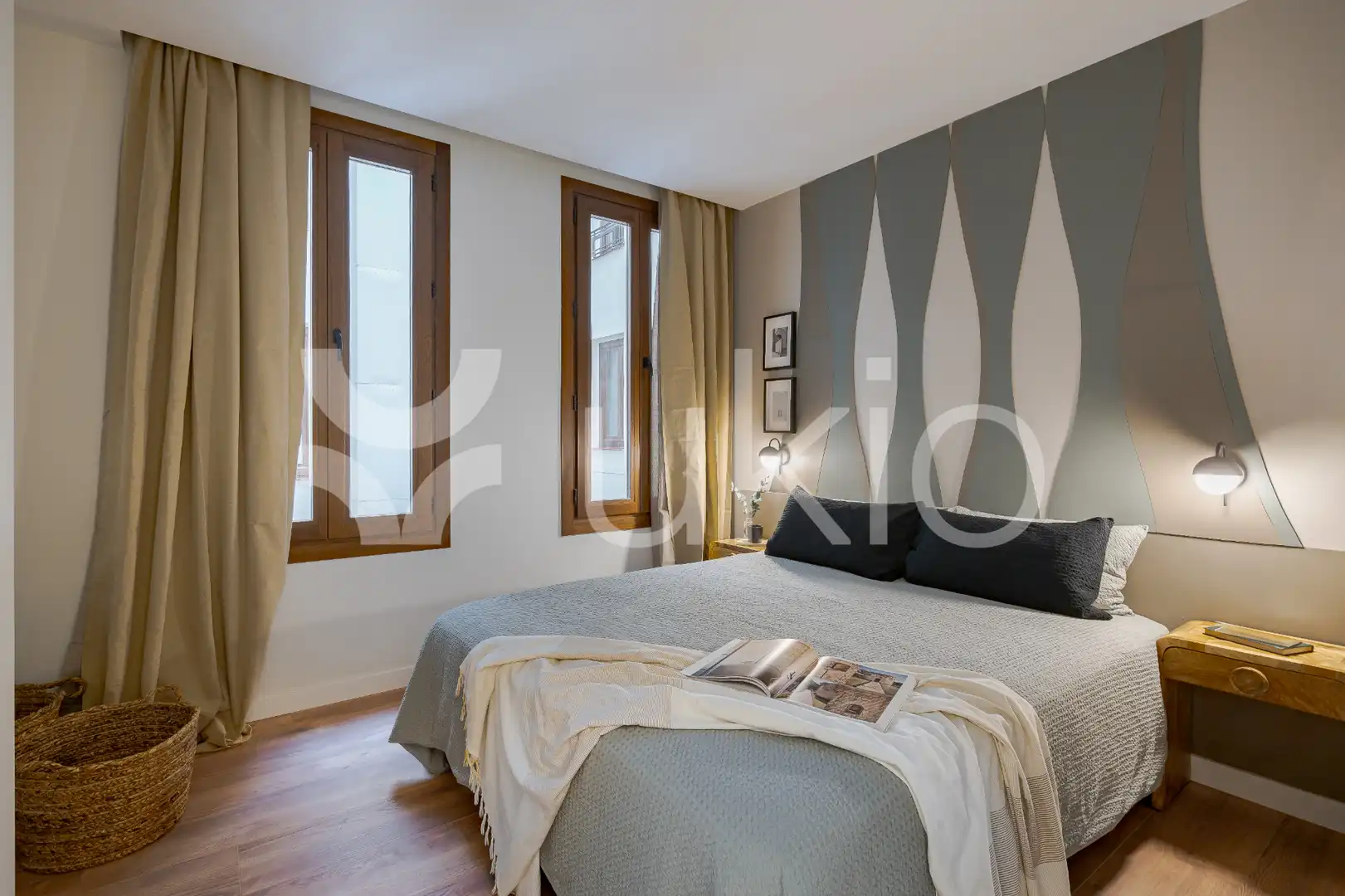 Schlafzimmer von Wohnungen zur Miete in Madrid mit Klimaanlage, Heizung und Möbliert