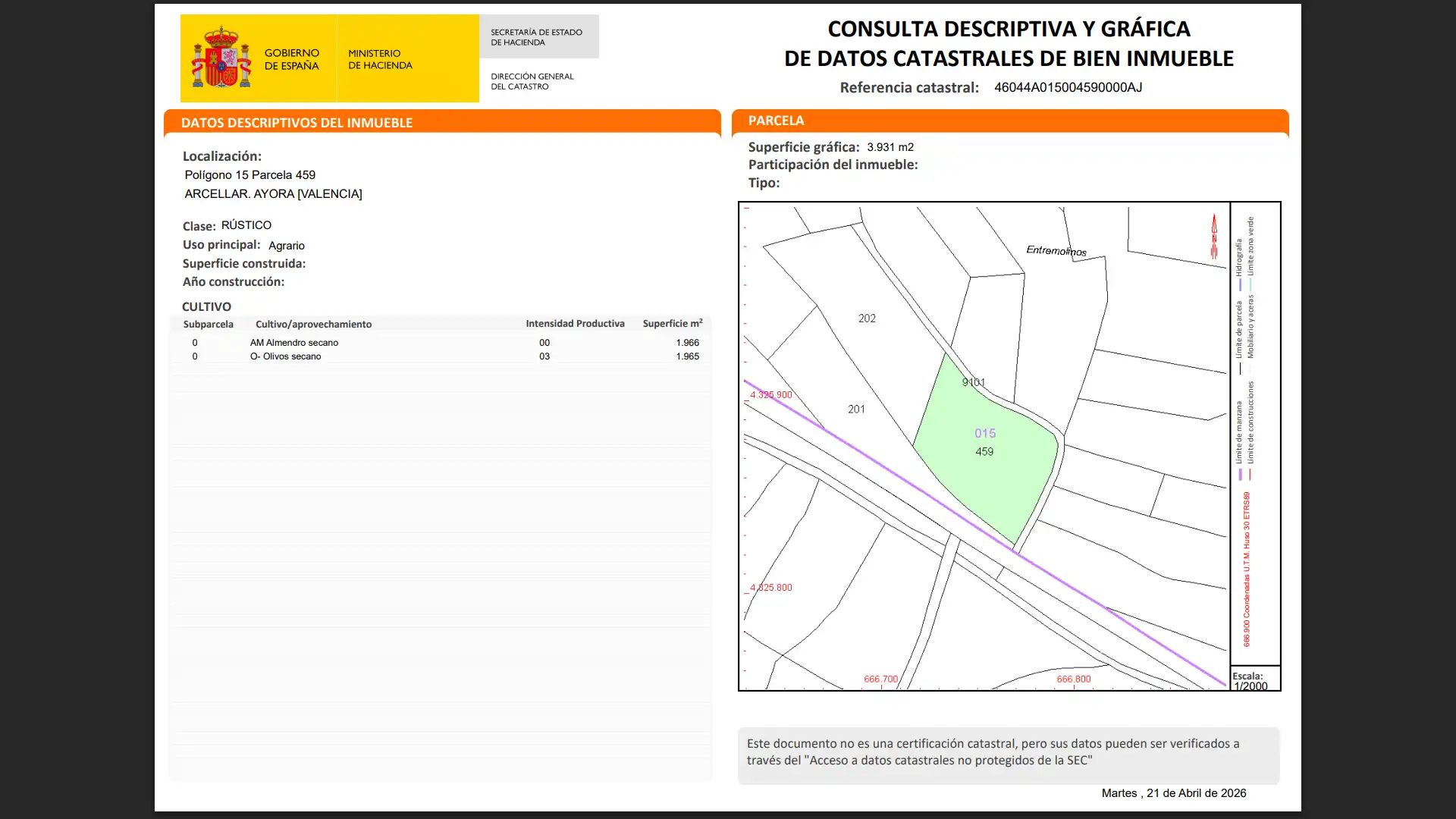 Terreny rústic en venda a CV-440 2, imagen 2
