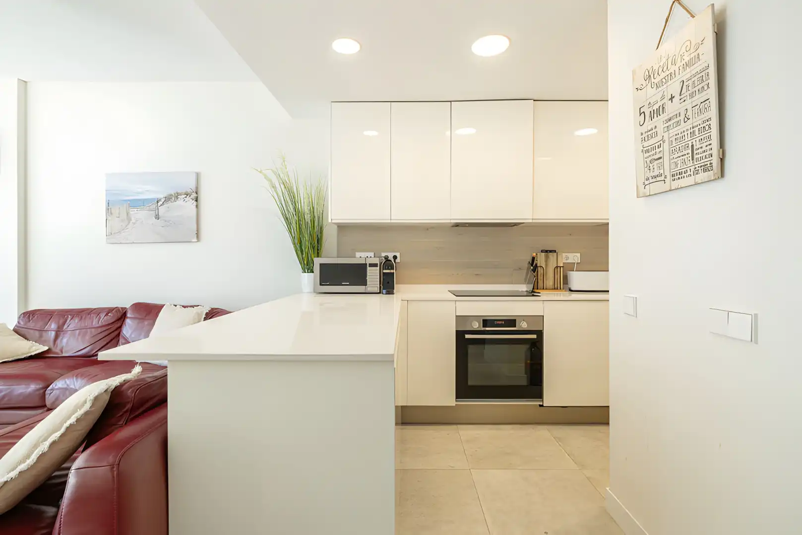 Cuina de Apartament en venda en Estepona amb Aire condicionat, Jardí privat i Terrassa