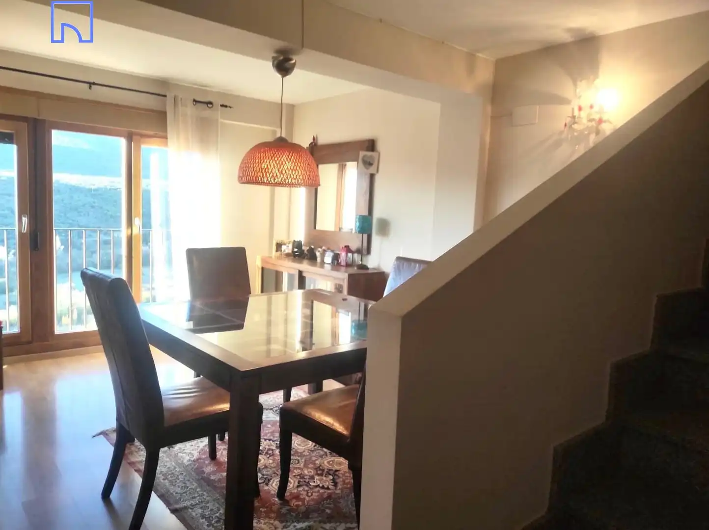 Esszimmer von Dachboden zum Verkauf in Añón de Moncayo mit Heizung, Parkett und Terrasse