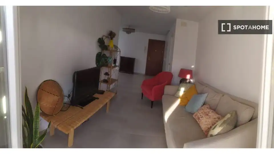 Wohnzimmer von Wohnung zur untervermieten in Cádiz mit Klimaanlage, Heizung und Terrasse